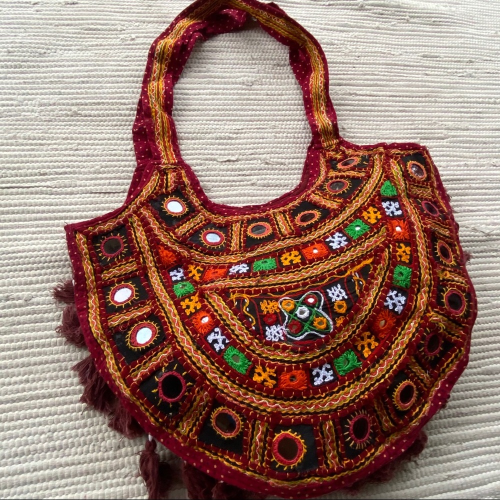 Extra Large Handmade Indian Cotton Tote Bag – Authentic Ethnic Craftsmanship